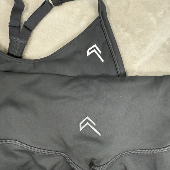 Oner Active SET Sports Bra & Unified High Waist Leggings Charcoal Gray Size S - Picture 3 of 8